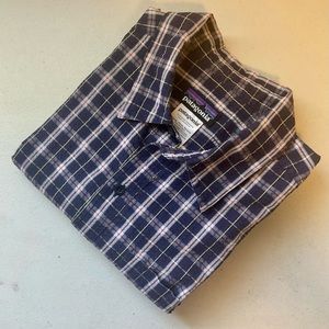 Patagonia Puckerwear Seersucker Plaid Shirt Size M